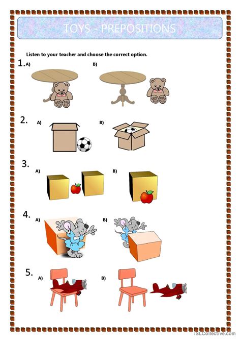 Prepositions Of Place Kids English Esl Worksheets Pdf And Doc