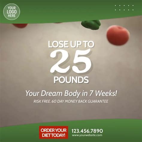 Diet Lose Weight Video Ad Template Postermywall