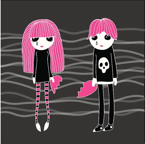 Emo Couples Cartoon Illustrations Royalty Free Vector Graphics And Clip Art Istock