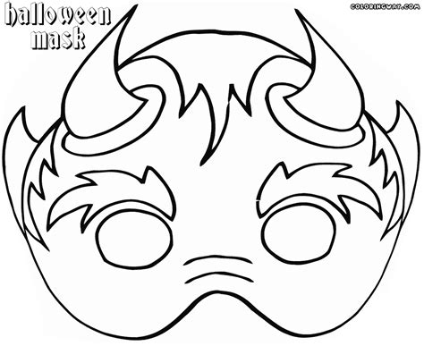 Free Printable Halloween Mask Coloring Pages
