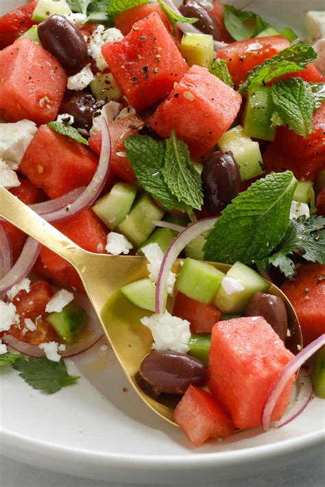 Greek Style Watermelon Salad Recipe Nyt Cooking Watermelon Salad
