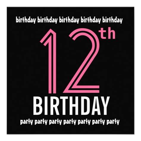 Free Printable 12 Year Old Birthday Invitations Download Hundreds