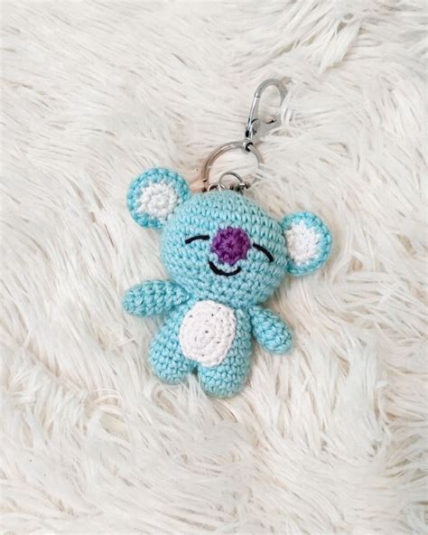 Koya The Crochet Koala Bear With Its Signature Blue Skin And Sleepy
