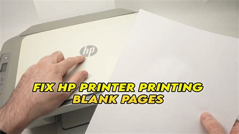 How To Fix Any Hp Printer Printing Blank Pages Youtube