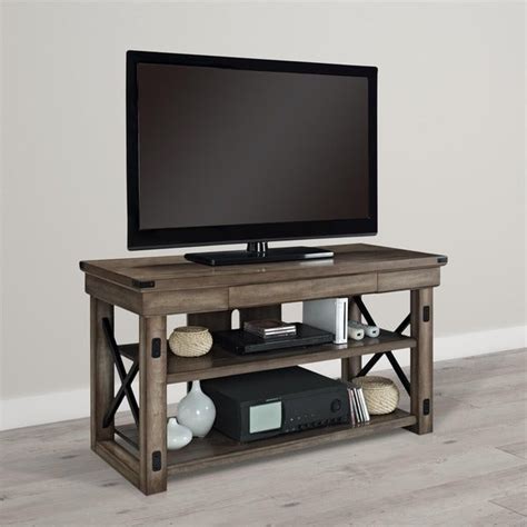 This stand is a very solid unit. Shop Avenue Greene Woodgate Wood Veneer TV Stand for up to ...
