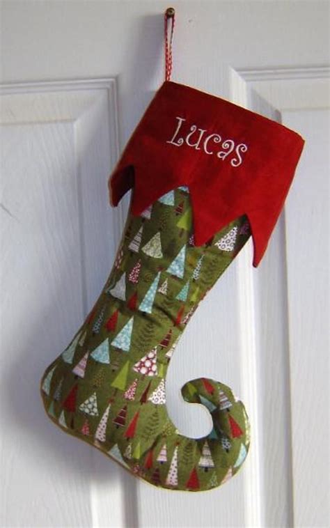 Elf Christmas Stocking Craftsy Christmas Stockings Christmas