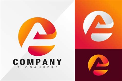 Letter Ea Or Ae Circle Logo Design Vector Illustration Template In 2022