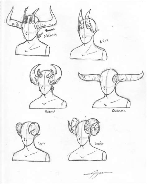 Demon Horns 1 By Oreosilhouette Drawings Sketches Drawing Tutorial