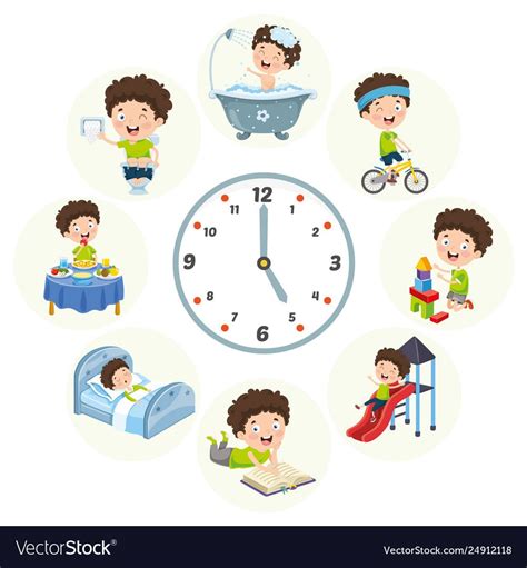Daily Routine Activities Clip Art