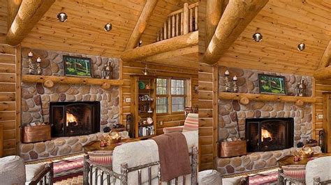 Sand the logs if your log cabin home has exposed logs on the inside, they may have been stained a dark color. Inside Log Cabins Decorating Ideas - YouTube