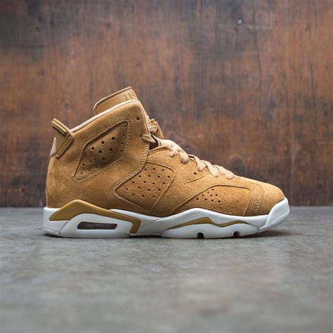 jordan big kids air jordan 6 retro gs tan golden harvest golden harvest