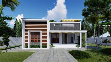 900 Sq Ft 2bhk Contemporary Style Single Storey House And Interior