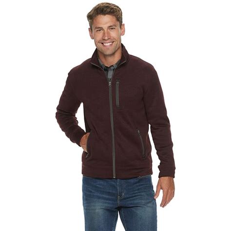 Mens Sonoma Goods For Life® Supersoft Full Zip Fleece Sweater