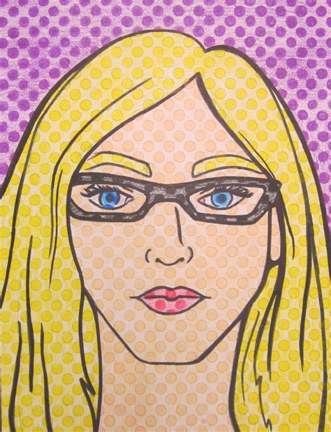 My Teacher Self Portrait Example Lichtenstein Pop Art Portrait Lesson