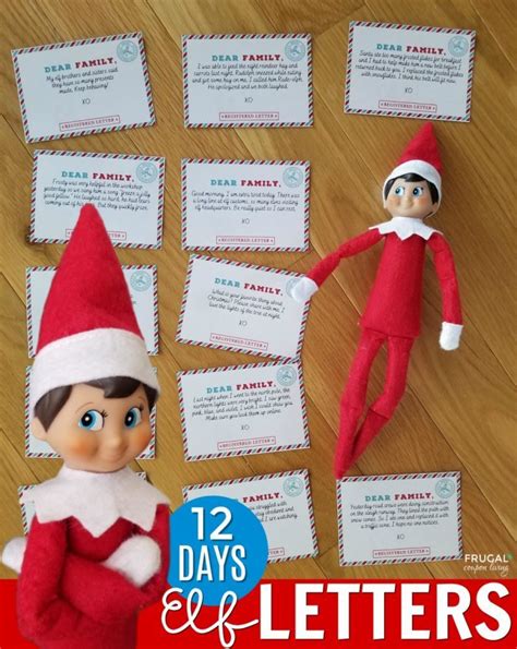 12 Miniature Elf On The Shelf Letters Printable Lazy Mom Solution