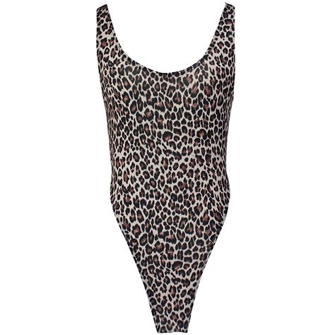 Buy Feeshow Womens One Piece Bodysuit High Cut Swimsuit Bikini Thongs