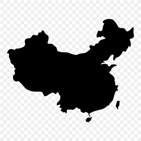 China Vector Map World Map PNG 1200x1200px China Black Black And