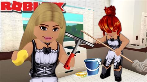 working as a maid to earn money on bloxburg two broke sisters poor to rich ep 4 youtube