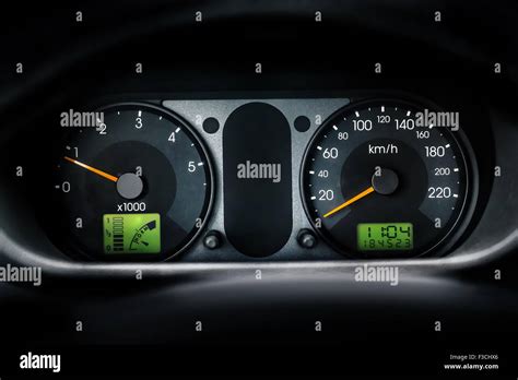 Car Dashboard With Speedometer Selective Focus Stock Photo Alamy