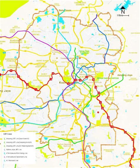 Right Side Kuala Lumpur Lrt Network Map Download Scientific Diagram