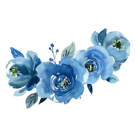 Flor Azul Aquarela Png As Melhores Imagens Aquarela De Flores Png