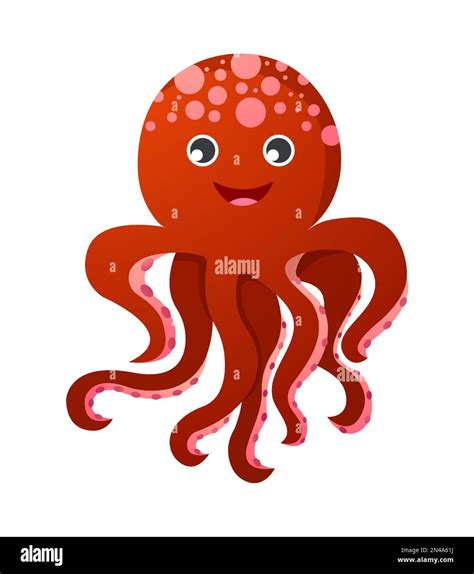 Octopus Cartoon Character Vector Stock Vector Image And Art Alamy