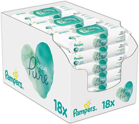 Pampers Aqua Pure Baby Wipes 48 Baby Wipes Approved Food