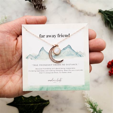 Far Away Friend T Set Wanderlust T Crescent Moon Etsy