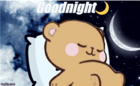 Good Night Cute Animated Bear Sleeping 