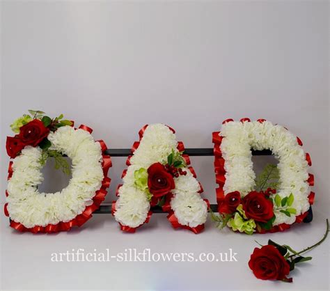 Artificial Funeral Flowers Dad Tribute With Single Rose Included By