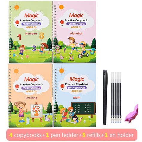 Magic Practice Copybook For Kids Grooved Handwriting Practice Ink