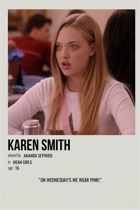 Karen Smith In 2021 Mean Girls Movie Karen Smith Film Posters