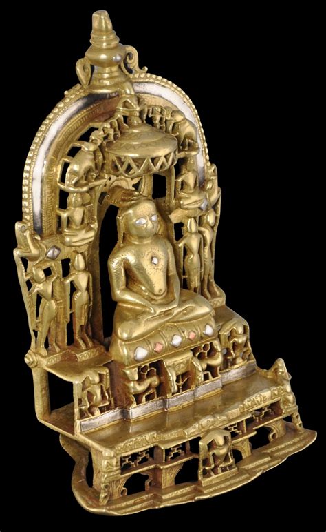 Jain Brass Shrine Inlaid With Silver Michael Backman Ltd