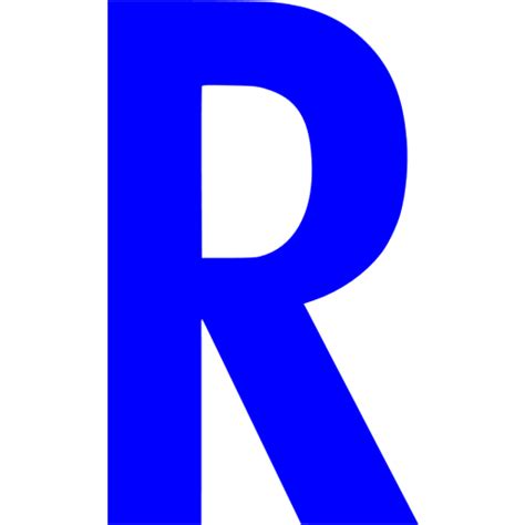 Blue Letter R Icon Free Blue Letter Icons