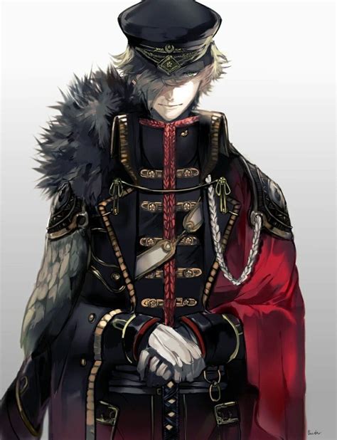 An Anime Character Dressed In Black And Red
