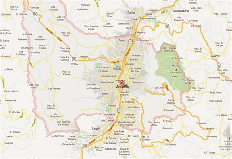 Medellin Map And Medellin Satellite Image