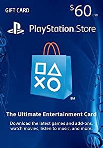 Maybe you would like to learn more about one of these? Amazon.com: $60 PlayStation Store Gift Card - PS4 / PS3 / PS Vita Digital Code: Video Games