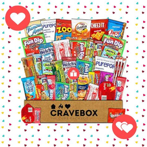 Cravebox Care Package 40 Count Snack Box Variety Assortment