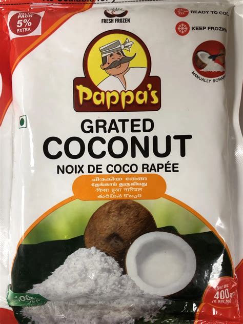 Pappas Grated Coconut 400g A1 Indian Grocery Online