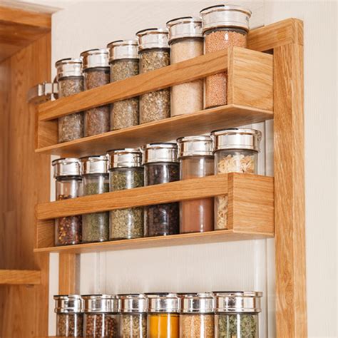 17 unique spice rack ideas to make cooking more enjoyable. Solid Oak Spice Rack - Solid Wood Kitchen Cabinets
