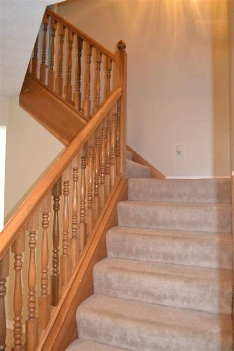 Follow the product's instructions regarding how long to let it sit. Painting a banister without sanding | Painted stair railings