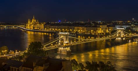 Chain Bridge And Hungarian Parliament Hungary