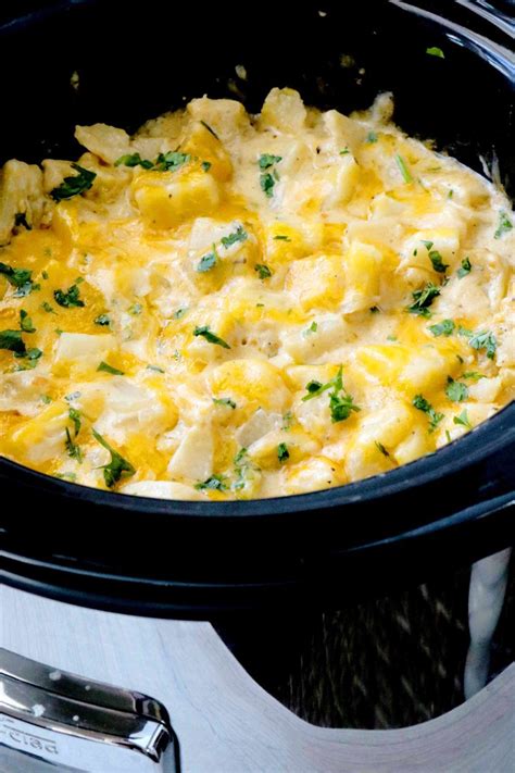 Keep easter easy with these slow cooker scalloped potatoes. Crock Pot Cheesy Potatoes Recipe - The Anthony Kitchen ...