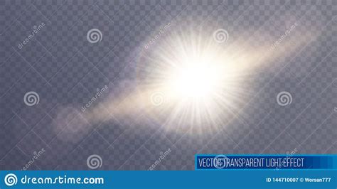 Vector Sunlight Special Lens Flare Light Effect Sun Flash With Rays