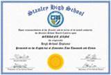 Stanley High School Online Diploma Pictures