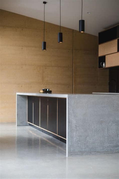 It's a great product for making a concrete form work. black pendants, concrete island bench with slab ends ...