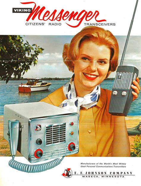 vintage advertising brochure for the viking messenger citizens band radio transceivers by the e