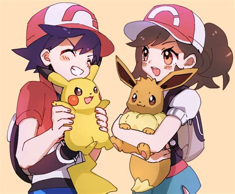 Pikachu Eevee Elaine And Chase Pokemon And 1 More Drawn By Ankea