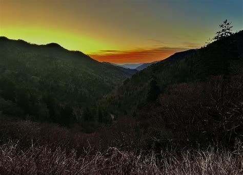 Sunset At Morton Overlook In The Great Smoky Mountains Rnationalpark