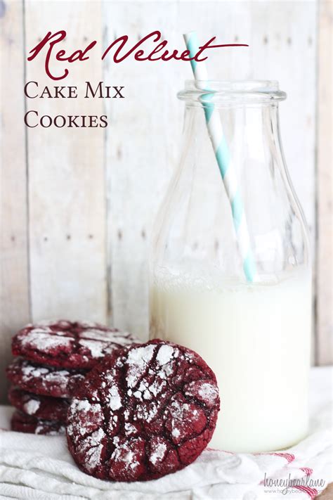 This famous red velvet cake is an annual tradition in their house and that was when i fell in love with i love how cute these red velvet cake mix cookies are. Red Velvet Cake Mix Cookies - HoneyBear Lane